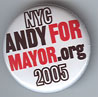 andy for mayor button